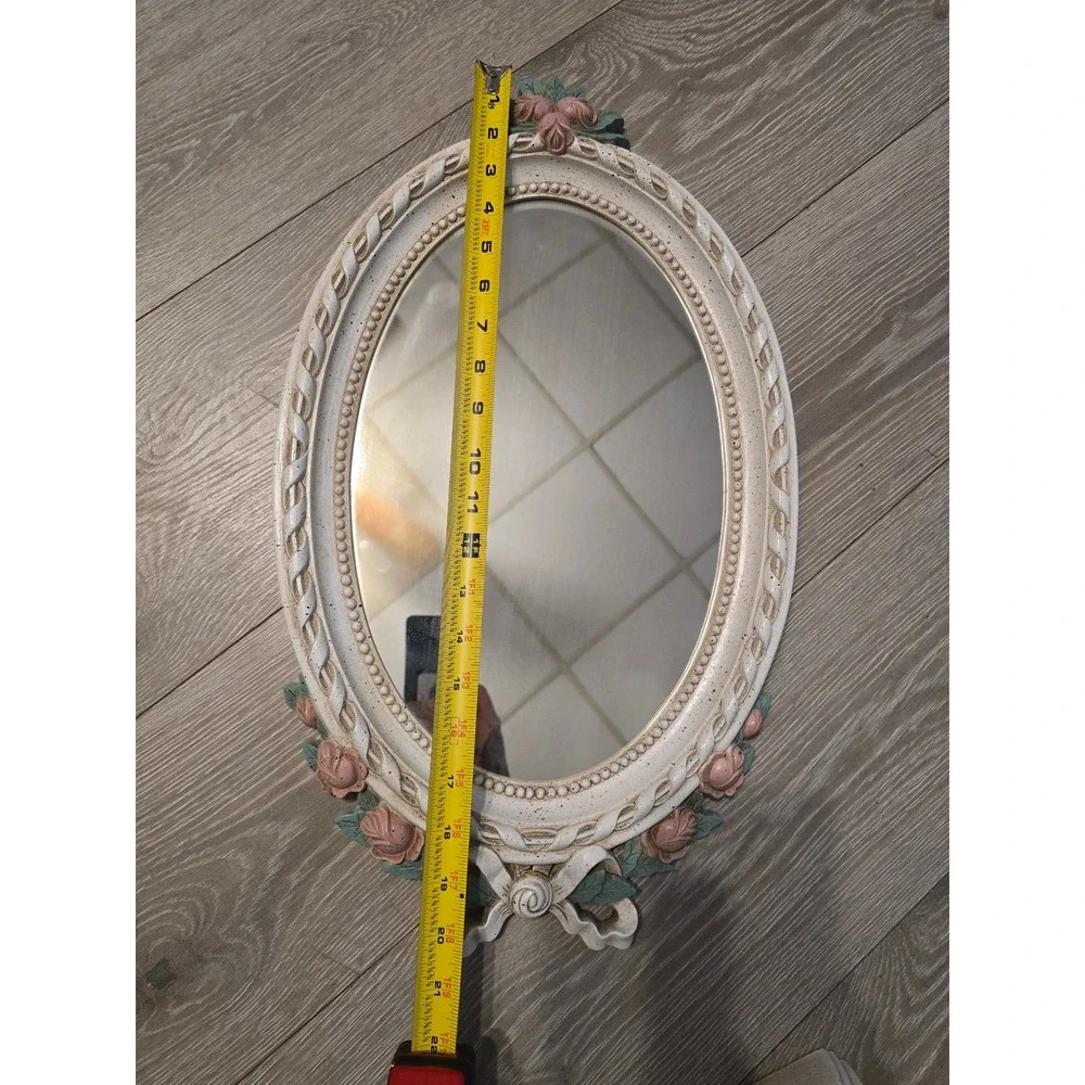 Vintage Burwood Products 1991 Rose Bow Homco Mirror And Shelf Set Cottagecore